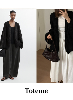 【SALE】CETTCE 现货 Toteme 马海毛镂空廓形针织毛衣开衫 Puffed