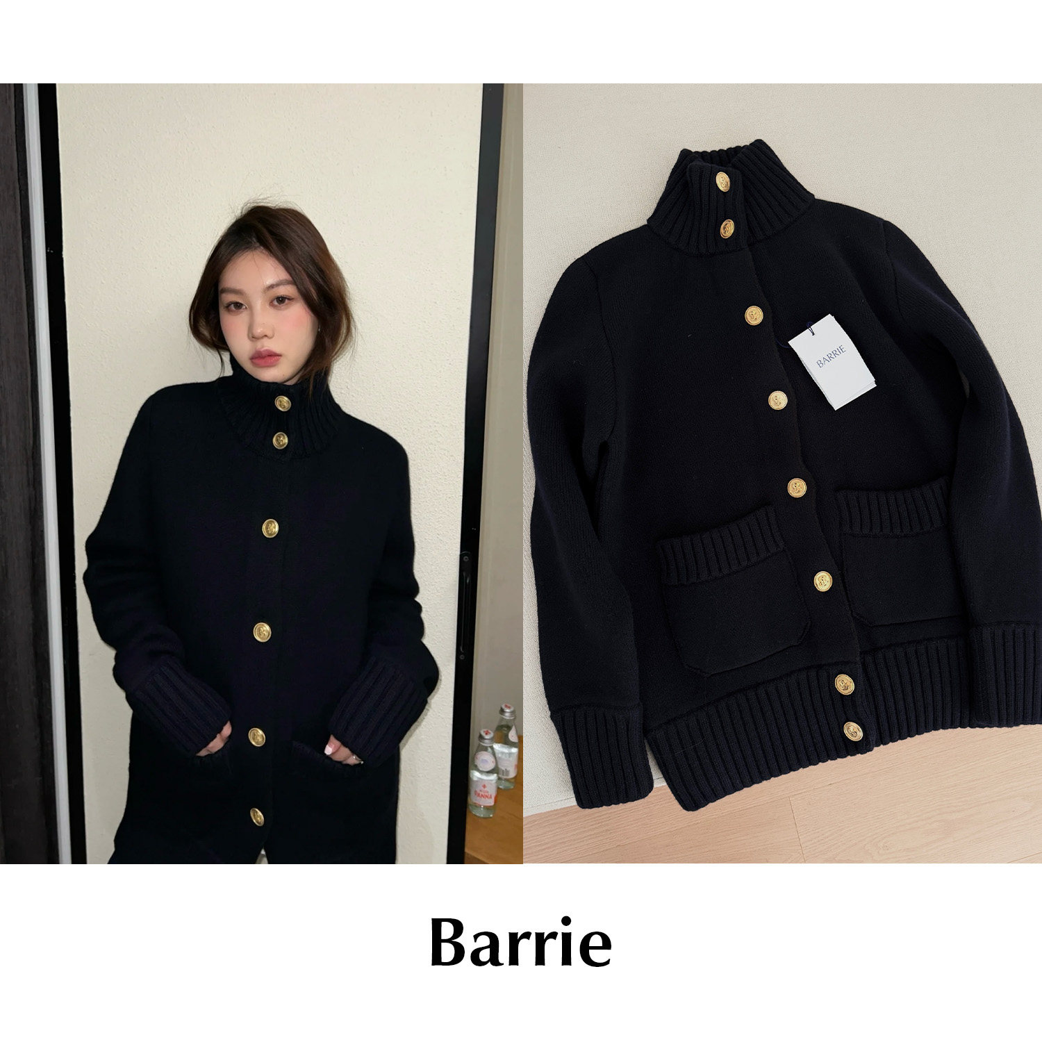 CETTCE 现货 Barrie 羊毛羊绒混纺sofia联名金扣针织开衫毛衣外套图片
