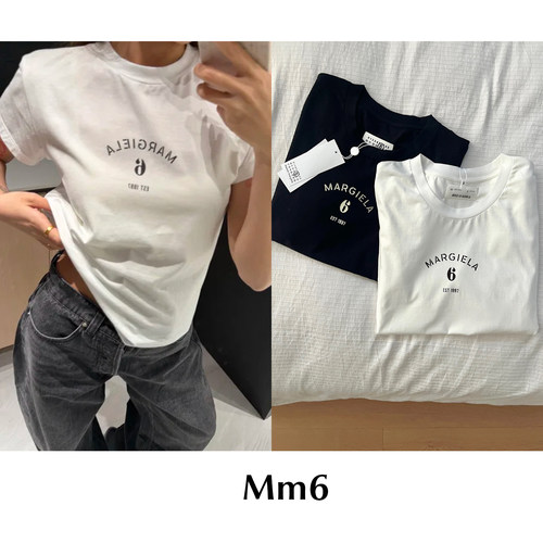 CETTCE 现货 Maison Margiela MM6 数字logo印花圆领短袖T恤上衣