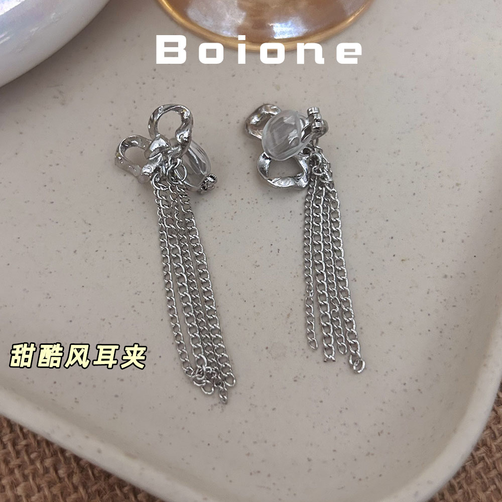 【实拍】清冷甜酷风金属流苏耳夹
