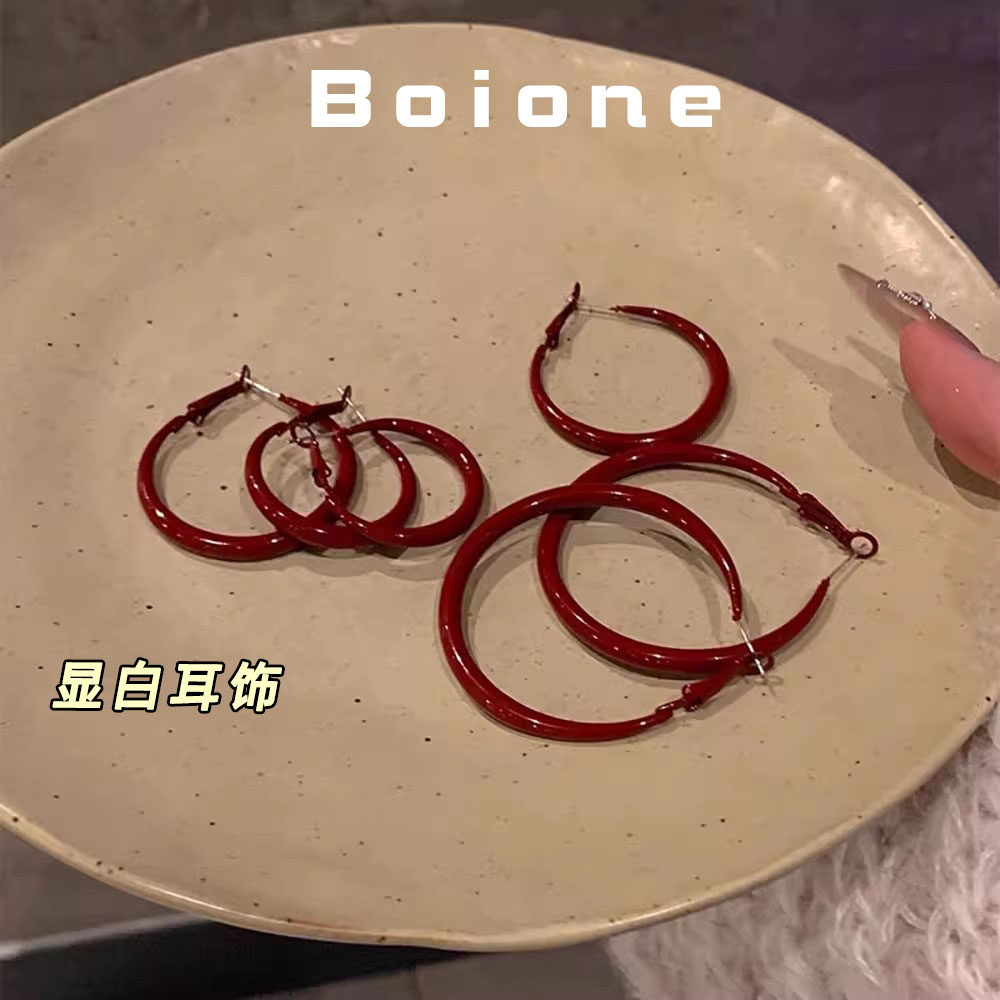 【实拍】显白甜酷辣妹圆圈耳环