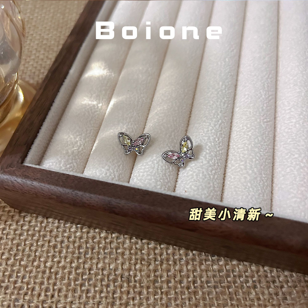 【实拍】甜美气质小蝴蝶耳钉