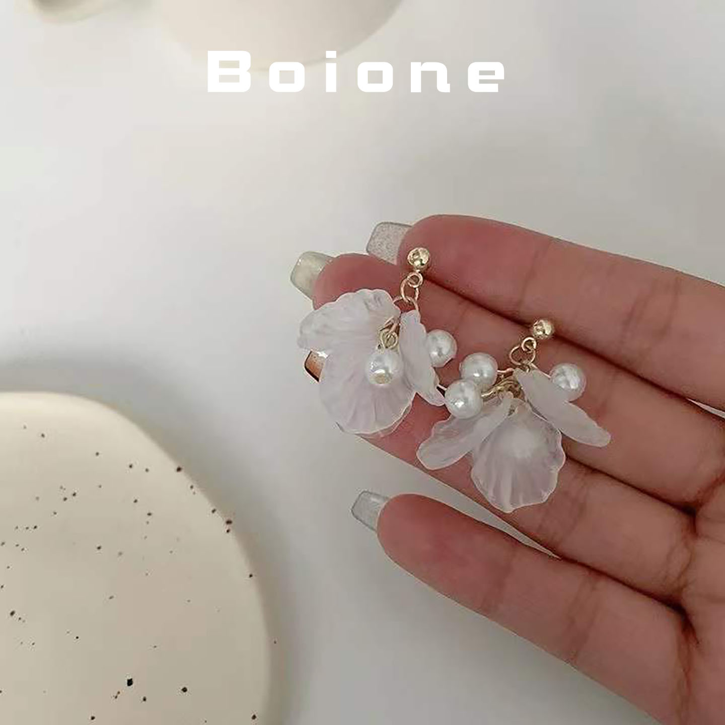 仙女温柔纯欲约会度假花朵耳饰