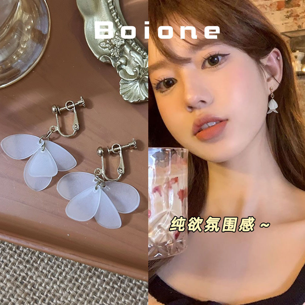 【实拍】纯欲甜美温柔花瓣耳夹