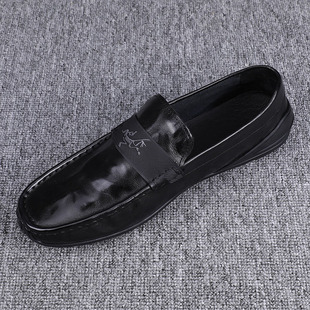 头层牛皮软底驾车鞋 真皮男鞋 白搭潮流一脚蹬休闲皮鞋 新款 男 豆豆鞋