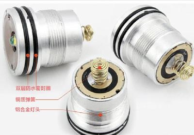 全新进口原装伸缩CREE T6 -10W灯芯灯泡灯座LED强光手电筒灯珠配