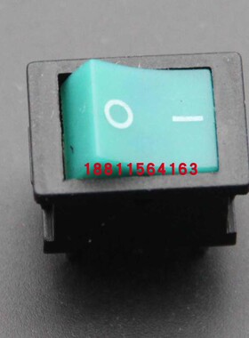 万事达SOKEN翘板开关RK2-01船形绿色无灯六脚两档