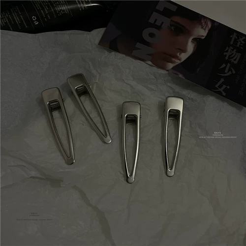 Металлическая брендовая заколка для волос, простой и элегантный дизайн