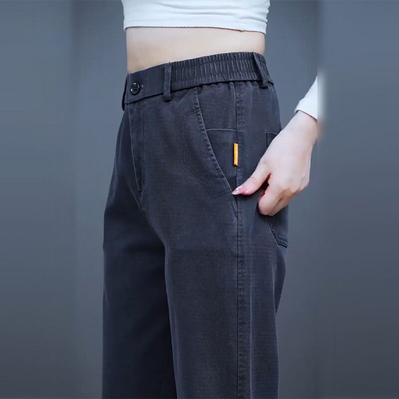 夏季薄款莱赛尔休闲裤男直筒宽松耐磨工作通勤中年弹力运动裤子男