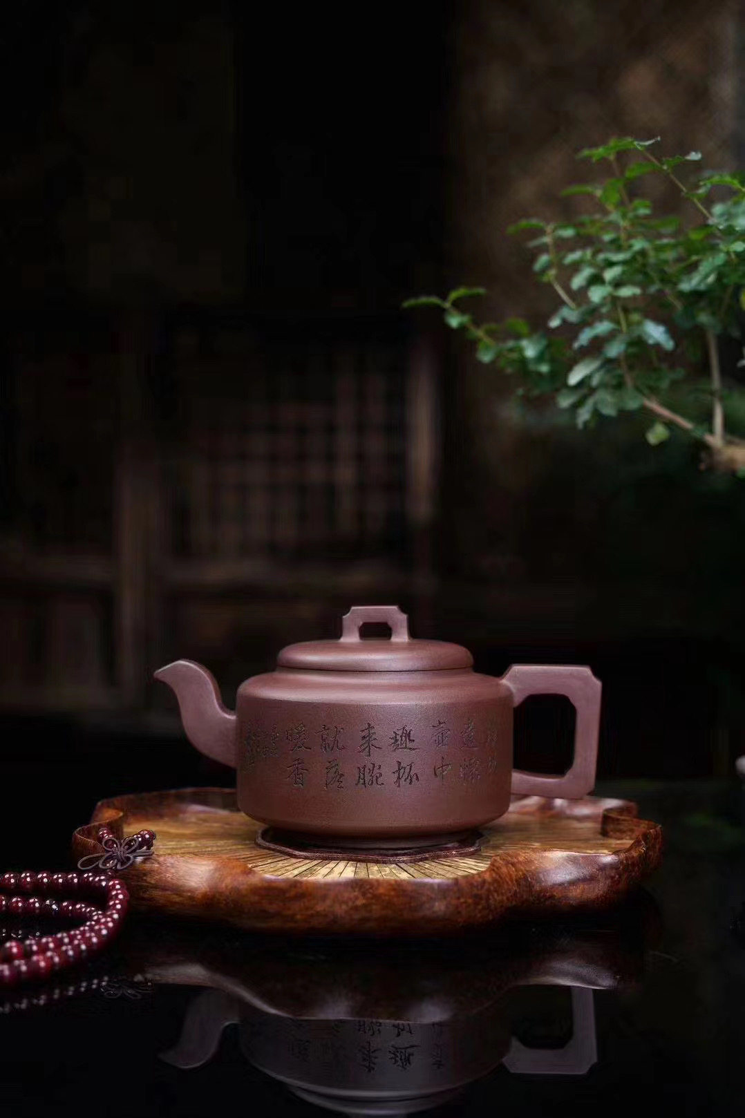 茗泽阁陈国良汉风宜兴紫砂壶名家纯全手工谭泉海刻绘证书茶壶茶具