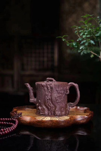 茗泽阁陈国良松桩花器宜兴紫砂壶名家大师壶纯全手工证书泡茶壶具