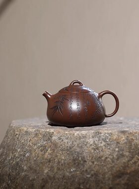 实价询客服沈建康刻字纳瓢宜兴紫砂壶名家纯全手工保真视频泡茶壶