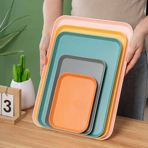 北欧水杯托盘长方形塑料幼儿园