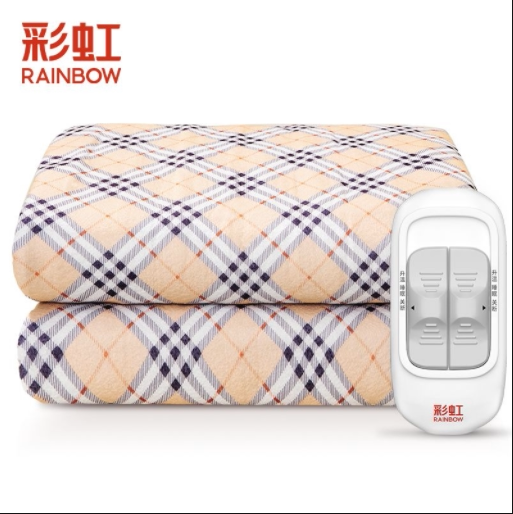 彩虹电热毯双温双控电褥子智能加厚加大安全保护无辐射TB106包邮