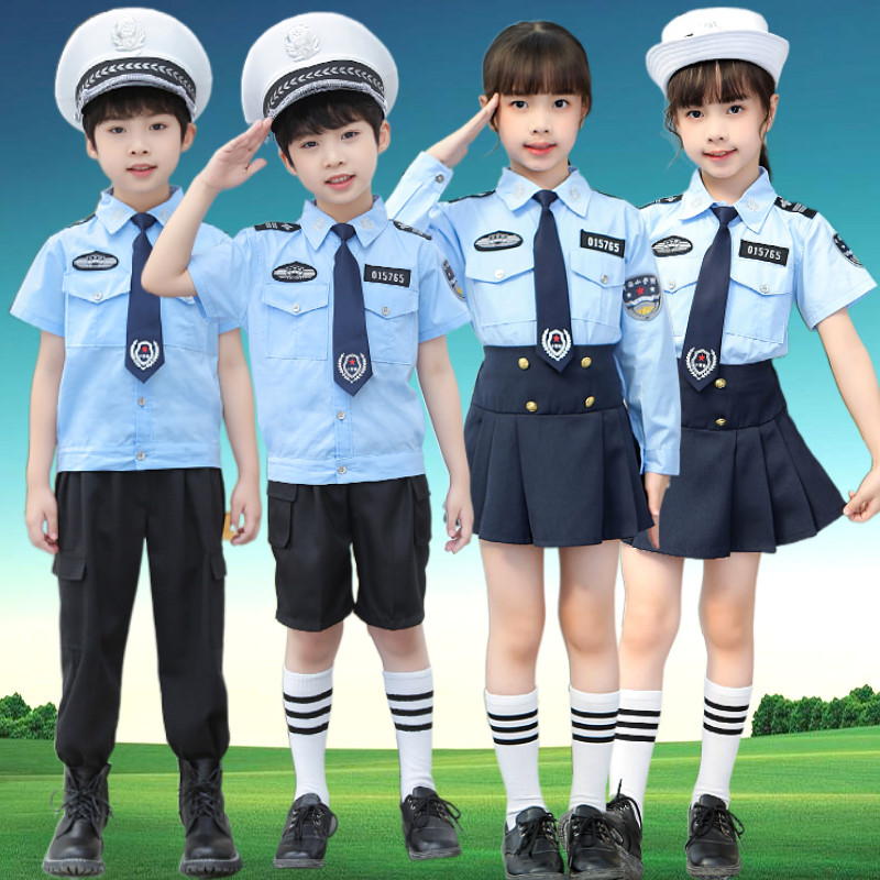儿童小警察服警官衣服小交警服装