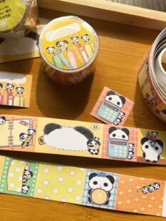 猫牌盐汽水手帐屋可书写纸猫猫可爱熊猫和纸拉条手帐拼贴胶带