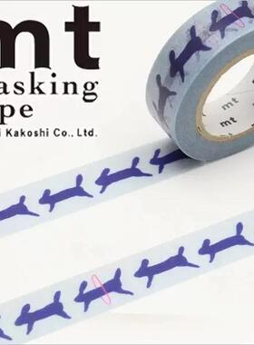 mt皆川跑跑兔runrun整卷15mm×10m手帐和纸胶带兔子日本分装100mm