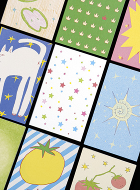 AGUGU跳跃的色彩盐系便签M5手账本内页笔记本内页替换内页67x105