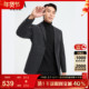 古鲨商务黑色条纹单西服男 鹅绒 保暖通勤直筒西服外套2025冬