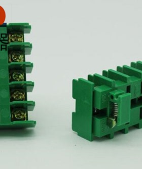 JF5 接线排JF5-1.5/绿色铜连接器封闭组合式端子高低导轨接线端子
