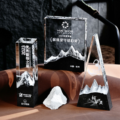 高档大理石水晶奖杯纪念品