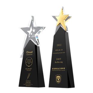 2026新款高档水晶奖杯定制高端大气创意年会优秀员工奖牌定做冠军