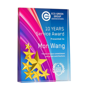 创意新款水晶奖杯定制荣誉金属定做彩印优秀员工颁奖纪念品授权牌