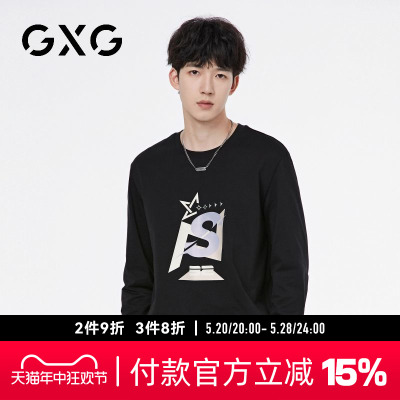 GXG长袖t恤时尚字母休闲百搭