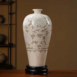 磁州窑瓷器陶瓷花瓶梅瓶客厅新中式装饰居家公司台面瓷瓶摆件