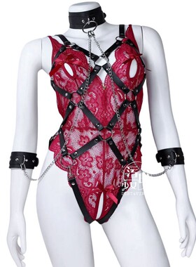 restrict bind Imitation leather rope Sexy lingerie handcuffs