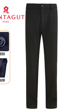 梦特娇[加绒加厚/专柜同款]休闲长裤冬季男士直筒裤子2440100PT31