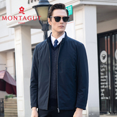 立领 梦特娇商务白鸭绒羽绒服男秋冬夹克外套2DW4214060 专柜同款