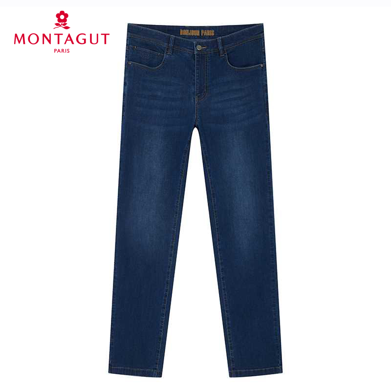 棉麻透气/专柜/梦特娇男士牛仔裤