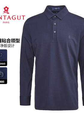 专柜同款/长袖T恤]梦特娇男2026春秋季polo打底针织衫2432640KT41