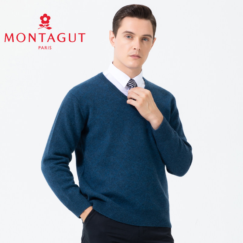 梦特娇[100%山羊绒/V领]男士毛衣冬季商务休闲套头针织打底羊毛衫,男装,针织衫/毛衣,淘宝优惠券,粉丝福利购,淘宝优惠卷