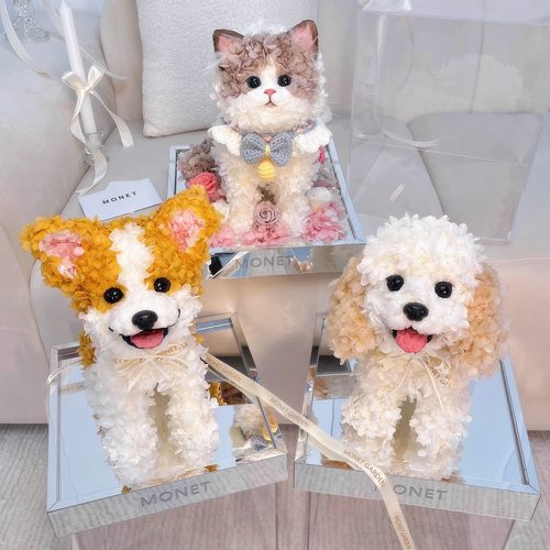 MONET来图定制狗狗猫咪永生鲜花