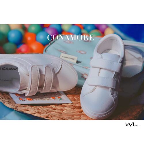 conamore小白鞋儿童鞋韩版板鞋