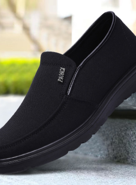 老北京布鞋男单鞋软底中老年人爸爸鞋轻便防滑休闲男鞋大码454647