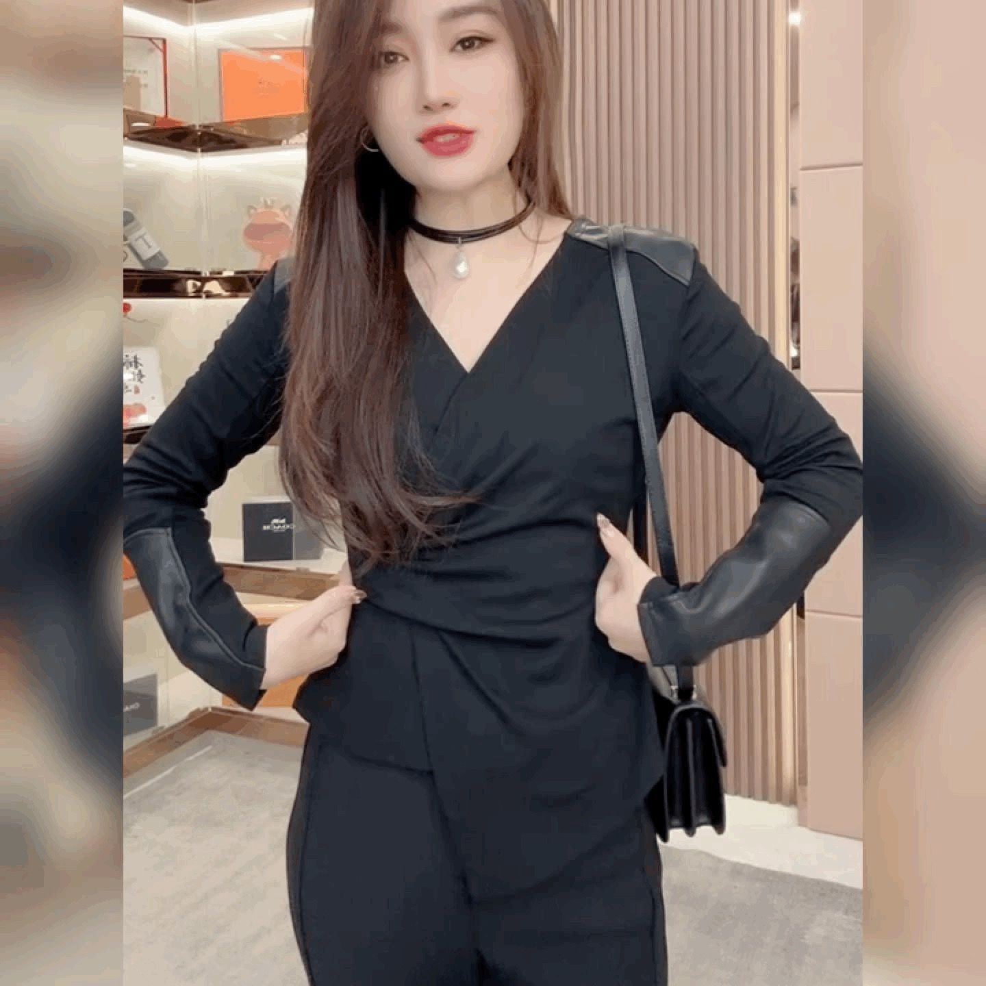 内搭T恤不规则底边修身打底衫女