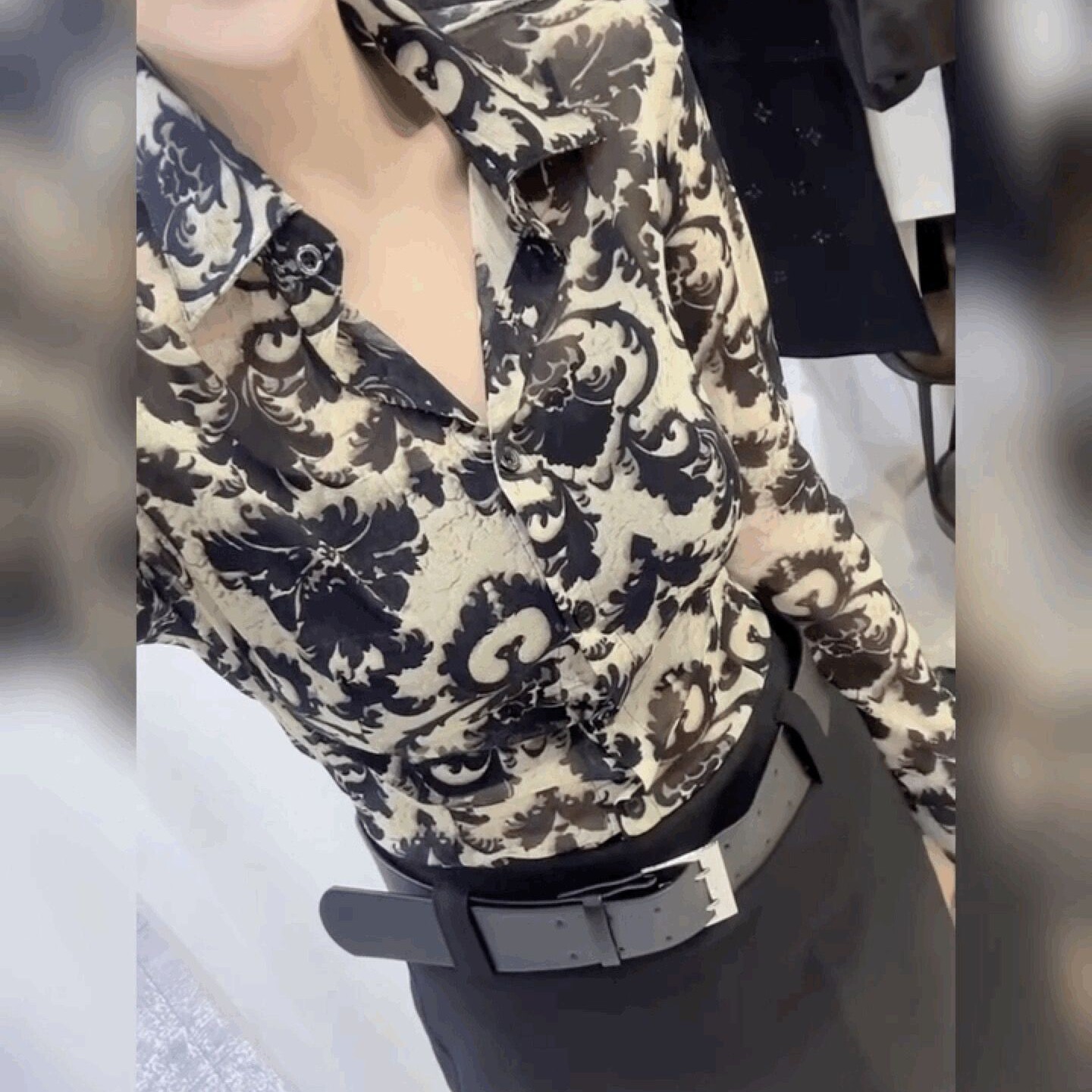 蕾丝网纱碎花T恤衬衫女别致法式POLO领上衣修身显瘦薄款打底衫潮