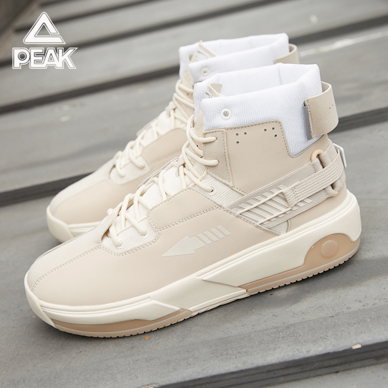 匹克态极星跃板鞋皮面