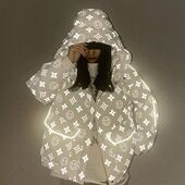 黑色印花羽绒服 装 2026新款 冬季