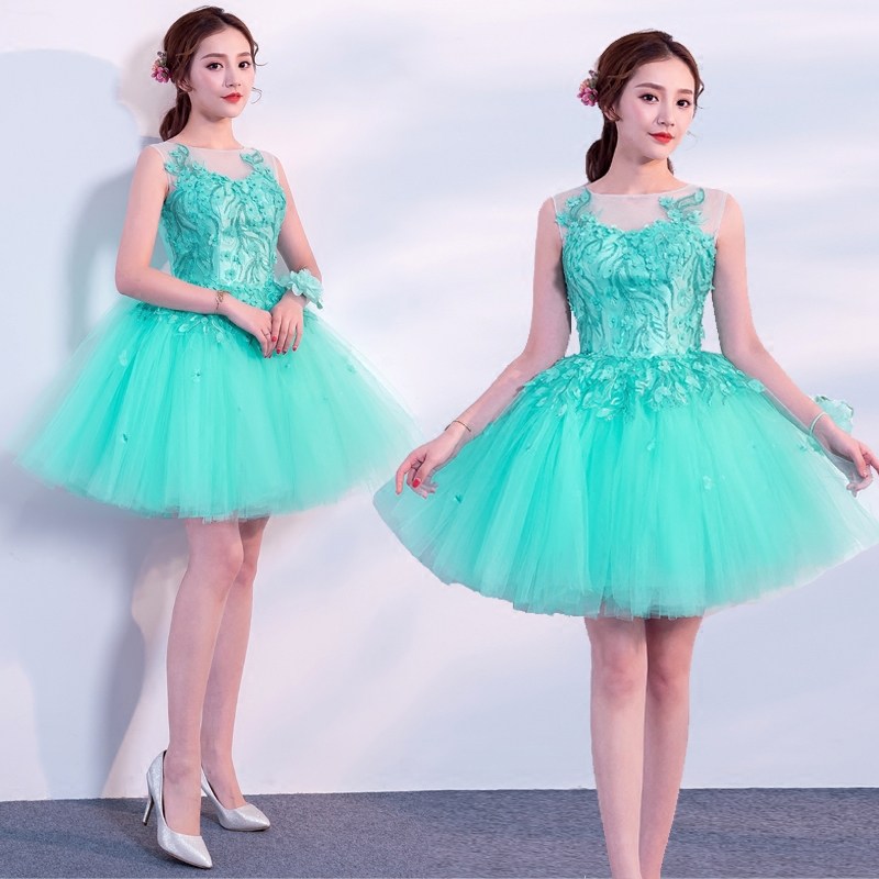 婚纱礼服小礼服女演出晚礼服彩纱图片
