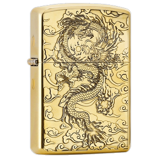 佐罗煤油打火机黄铜祥云龙复古防风老式创意个性潮生日礼物送男友