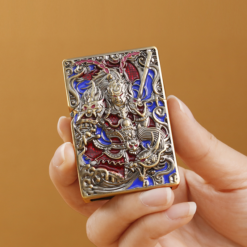 佐罗煤油打火机浮雕齐天大圣悟空盔甲创意复古个性防风火机礼物男