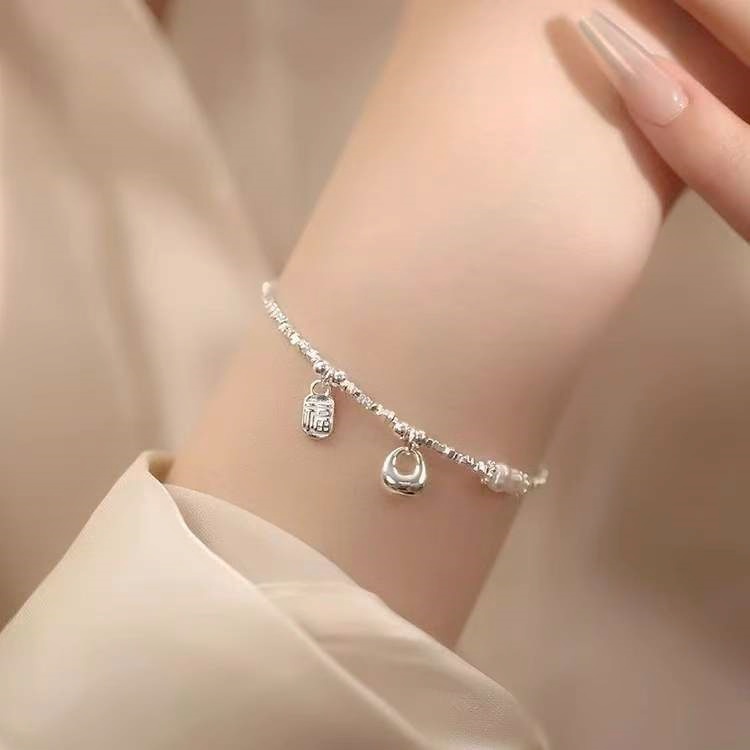 洛菲瑶纯银碎银几两小胖福手链