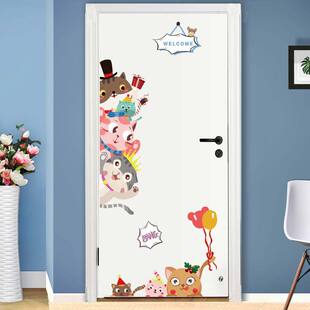 3d立体墙贴柜子翻新橱柜衣柜门贴家具装饰卡通贴画壁纸自粘门贴纸