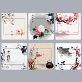 中国风开关贴插座贴贴画墙上翻新家用房间遮挡自粘不透明装 饰