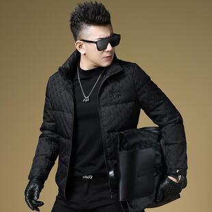欧货2025冬季新款潮牌男士90白鸭绒保暖立领男款羽绒服冬装外套男