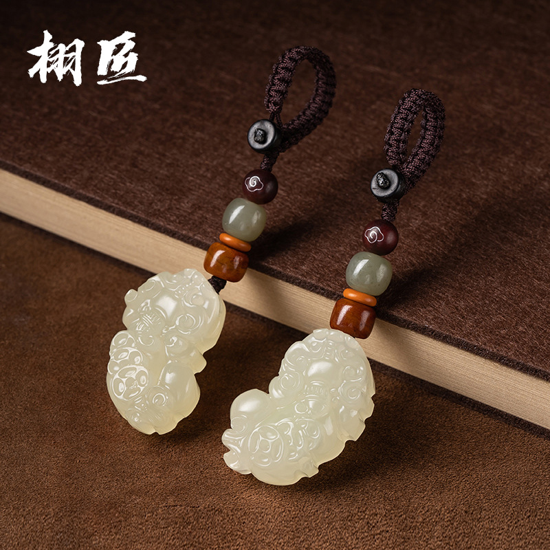 天然阿富汗男士玉石坠创意礼品